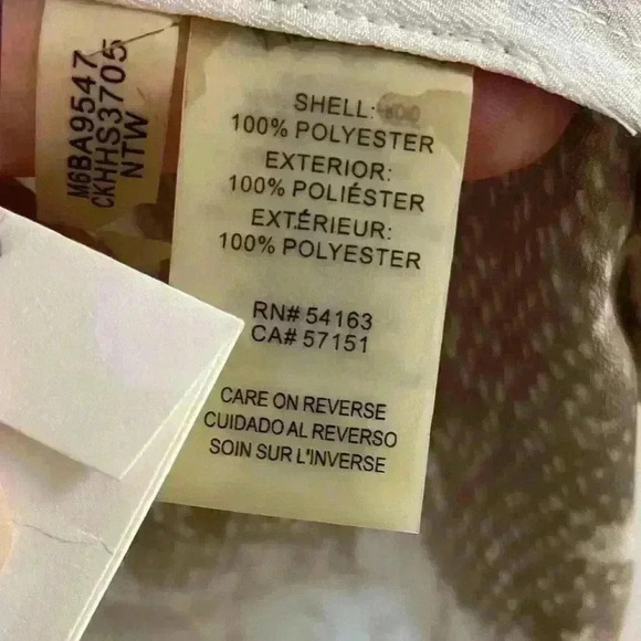 Calvin Klein button up blouse reptile print roll sleeve tab Medium. NWOT - Picture 4 of 6